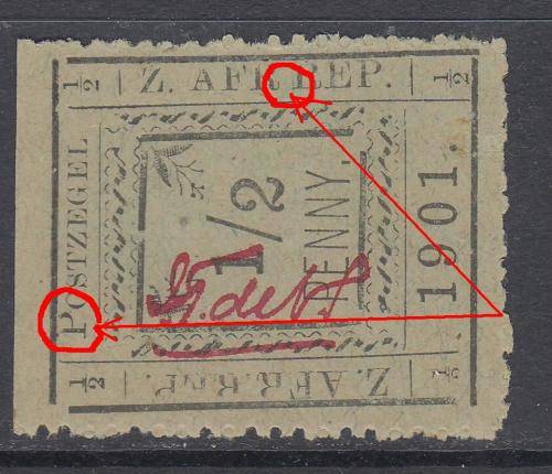 B190701 NO STOP AFTER AFR = plate flaw = CERTIFIED GENUINE Transvaal PIETERSBURG 1901 MH