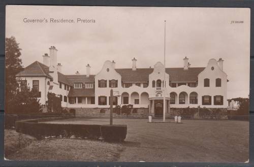 B190701 BRITISH GOVENORS Residence Pretoria Transvaal circa 1910 pristine VALETINES card