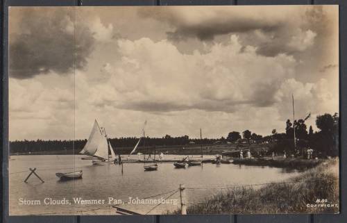 B190701 STORM CLOUDS = WEMMER PAN Johannesburg Transvaal card circa 1910 Pristine