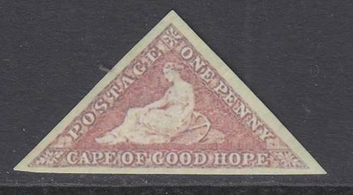 B190715 Pale Brick Red mint with gum Cape of Good Hope 1853 some sort of copy normal cat R45 000