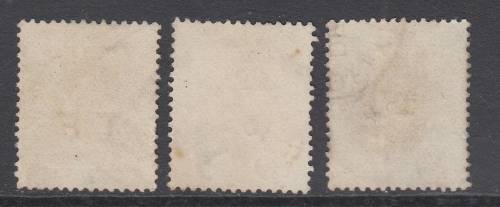 B190715 THREE different TELEGRAPH overprints Orange Free State 1891-2 VFU