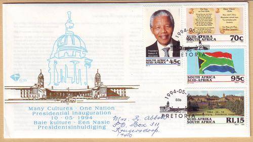 B101216 South Africa 1994 MANDELA INAUGURATION FDC