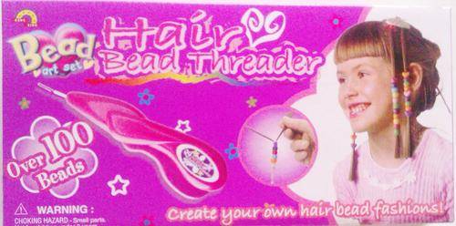 Hair bead treader.  Create your own hair bead fashion!!!  Over 100 beads included!!!!