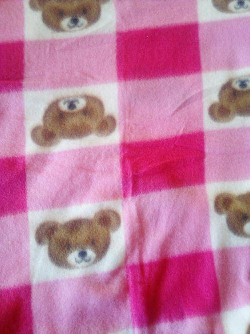 To cute, PINK TEDDY BEAR Flease blanket.