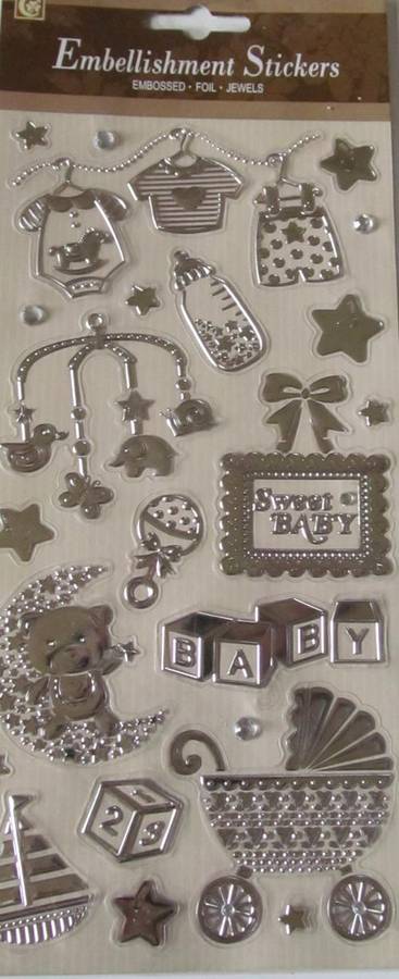 Embellishment Foil Stickers -  BABY