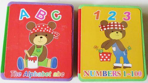 Set of two Bright, Colourfull and Educational Foam Baby books.  Number and Abc.