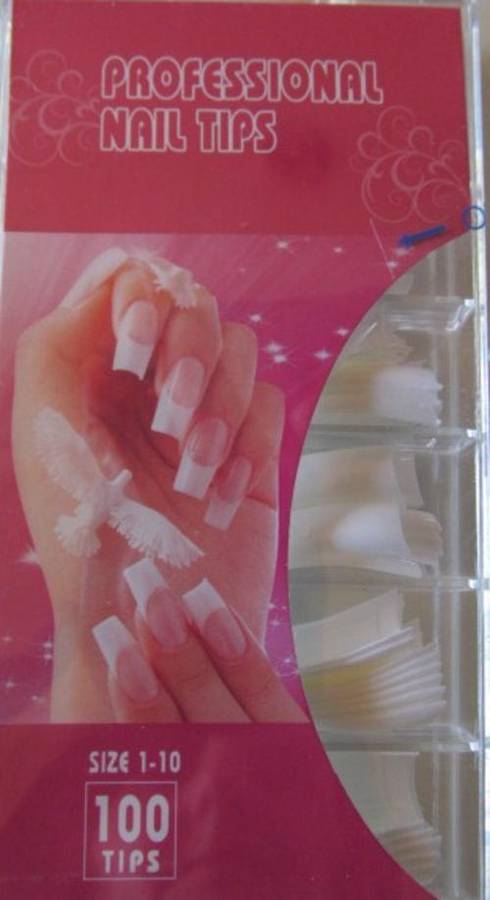 100 Professional Nail Tips Size 1 to 10