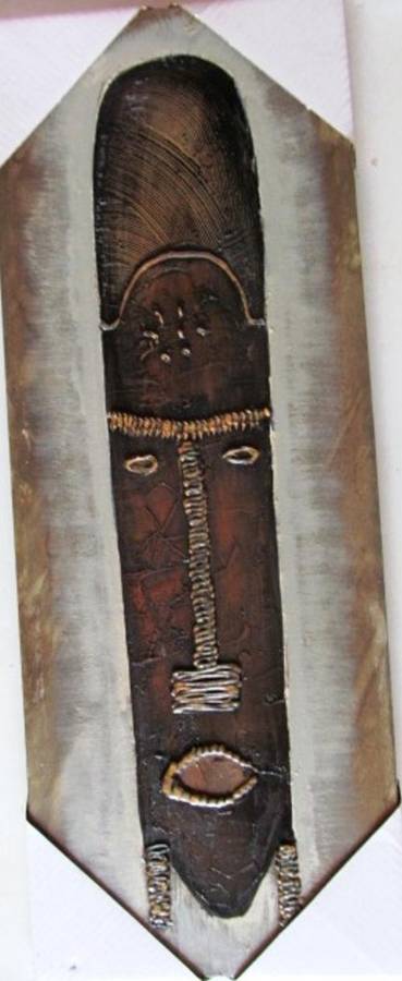 LARGE Oil painting on Canvas, wooden Frame - 30cm by 80 cm