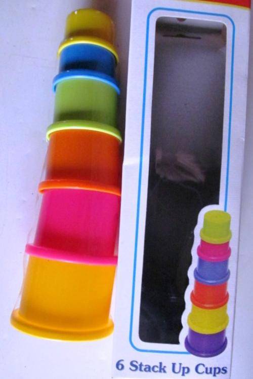 6 Stack Up Cups by LEARN AND PLAY -  SHIPPING R40 and ALL ADDITIONAL ITEMS ARE FREE