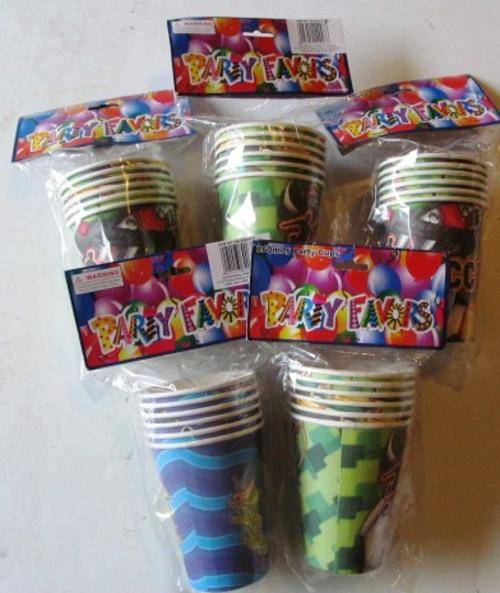 Bulk lot-Paper cups-6 per pack-bid per pack. R1 increments - Shipping R40, additional items are FREE