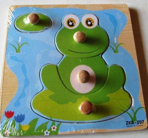 STOCK CLEARANCE !!! Wooden, colourfull FROG puzzle, - Flat Rate Shipping!!!!