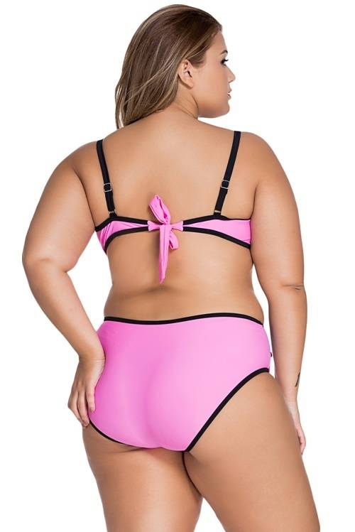 *DIVA RANGE* Pink Purple Vibrant Colorblock Plus Size Swimsuit