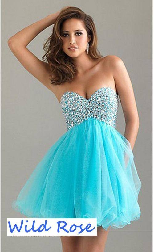 IN STOCK! BRAND NEW MATRIC DANCE/EVENING/PARTY COCKTAIL DRESS - BLUE - Set Sizes - FREE SHIPPING!