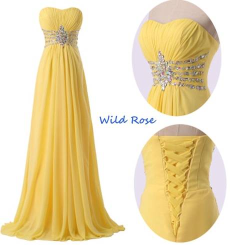 *YELLOW* Cruise Formal/Bridesmaid/Party Dress - SET SIZES - FREE SHIPPING!