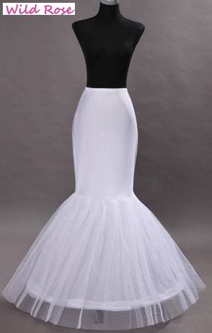 Underskirt / Petticoat - MERMAID ONE HOOP White / Fits Size S/M - FREE SHIPPING
