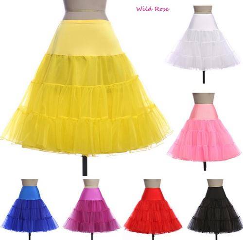 *7 COLOURS* Underskirt / Petticoat For Swing Pinup Retro Dresses -Fits Size S/M/L - FREE SHIPPING