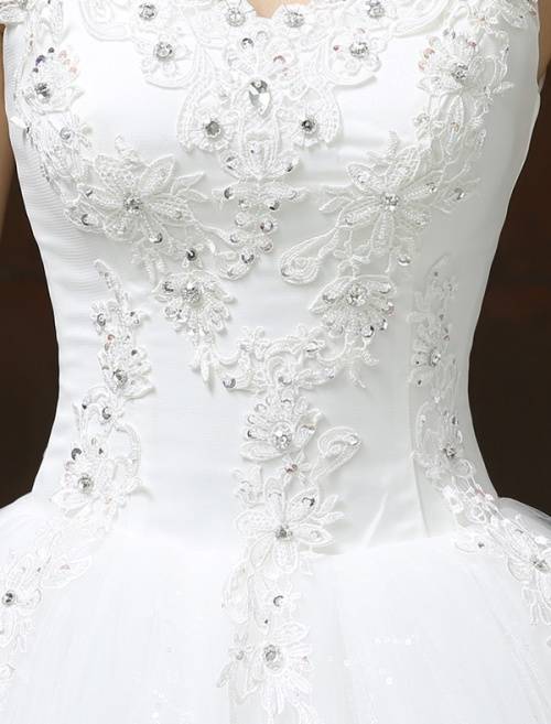 *WILD ROSE* *OFF WHITE* Lace Beaded Bodice Wedding Gown Dress - Set Sizes - FREE SHIPPING!