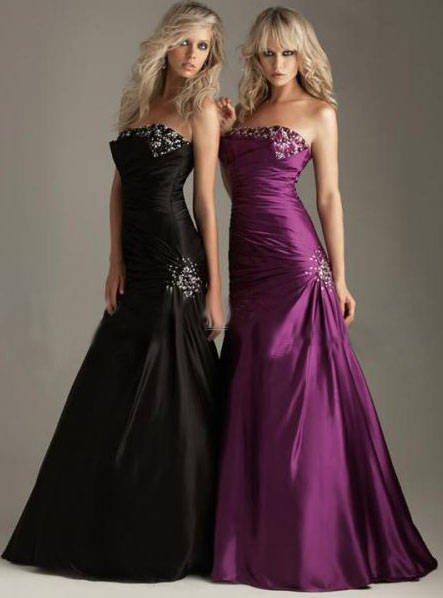 *BLACK OR PURPLE Evening Party Matric Bridesmaid Formal Cruise Gown Dress -Set Sizes- FREE SHIPPING