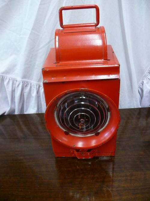 Old Red Railway Lamp