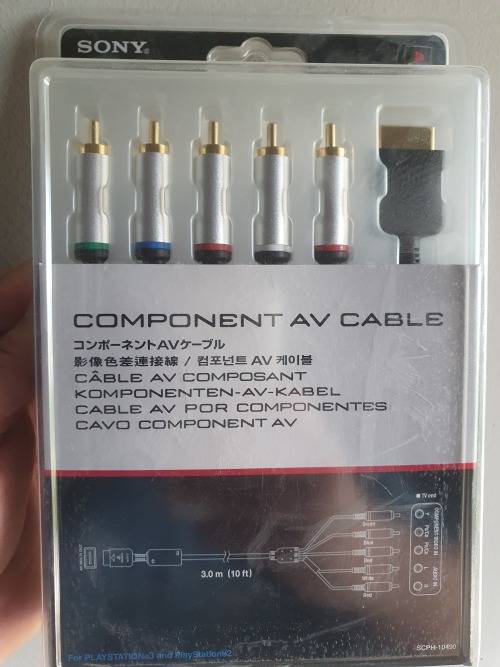 Sony Playstation TV/AV Connection Component Cable/Lead for PS2 or PS3 Gold Plated