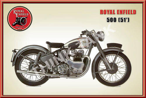 Royal Enfield 500 (1951) Metal sign