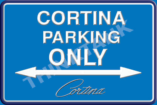 Ford Cortina Parking Only - Landscape Classic Metal Sign