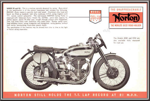 Norton Manx 30 (48) - Metal Sign