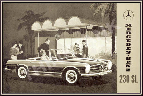 Mercedes 230 SL W113 (1960's) Metal Sign