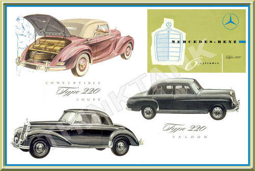 Mercedes 220 Collage (1950s) Metal Sign