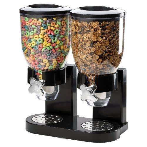 Double Cereal Dispenser black