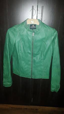 Green Leather look jacket * SO STYLISH!! Brand new!
