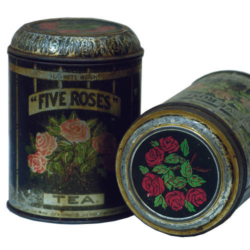 VINTAGE FIVE ROSES TEA TINS - BUY BOTH