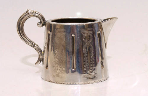 ENGRAVED SHEFFIELD SILVER PLATED TEA SET