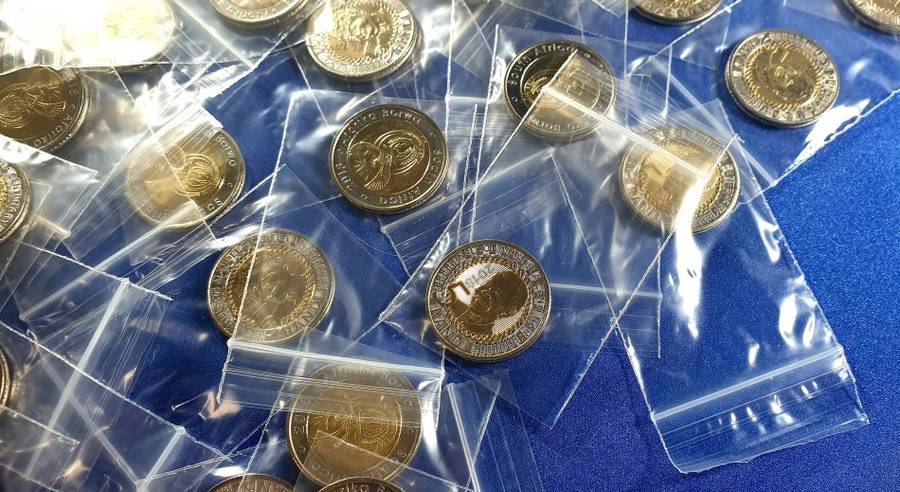 2018 Nelson Mandela Centenary 5 Rand coins from Sealed SA Mint Bag