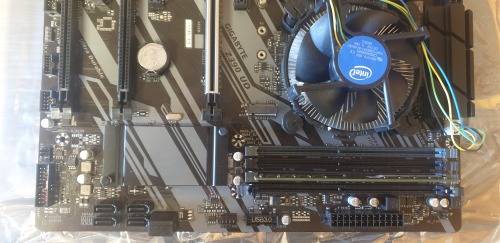 Gigabyte Z390 Ultra Durable Motherboard, intel Gold 3.7ghz CPU, 4GB RAM, 6 PCIe Slots.