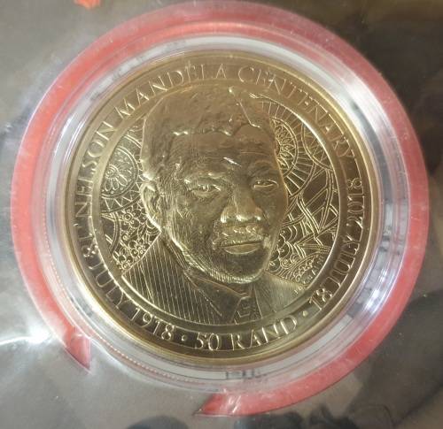 Nelson Mandela Centenary 2018. Uncirculated R50 sealed as issued by South Africa Mint