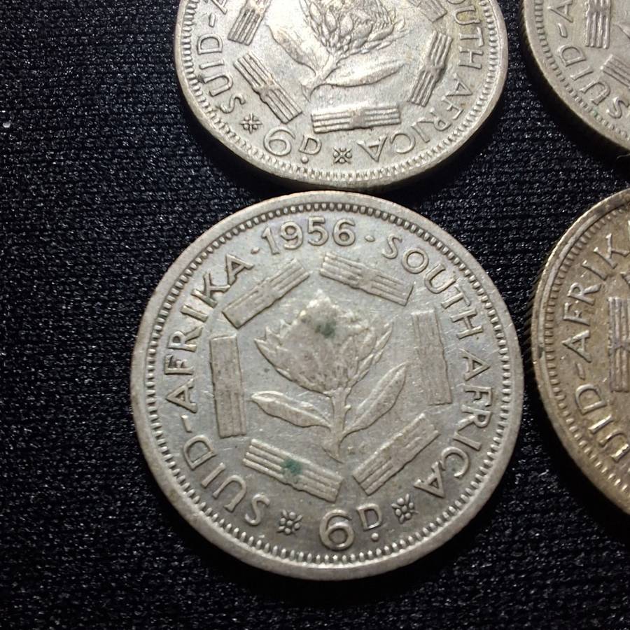 1950 - 1958 South Africa Sixpence