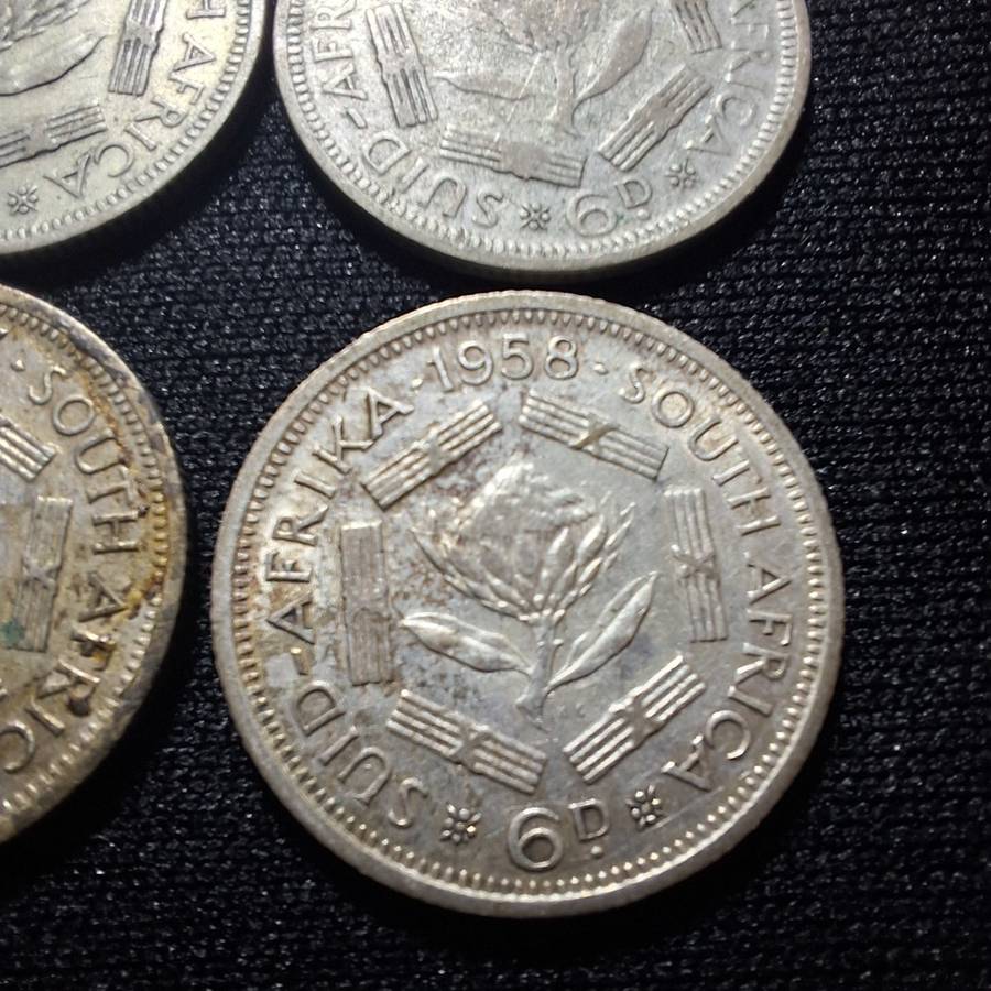 1950 - 1958 South Africa Sixpence