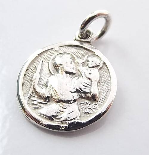 St Christopher Charm/Pendant by Dazzling Jewellers. Sterling Silver