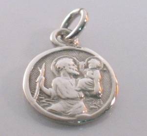 St Christopher Charm/Pendant by Dazzling Jewellers. Sterling Silver