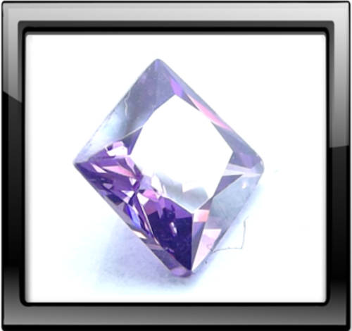 5mm Amethyst Purple Cubic Zirconia, Princess Cut. 0.75ct