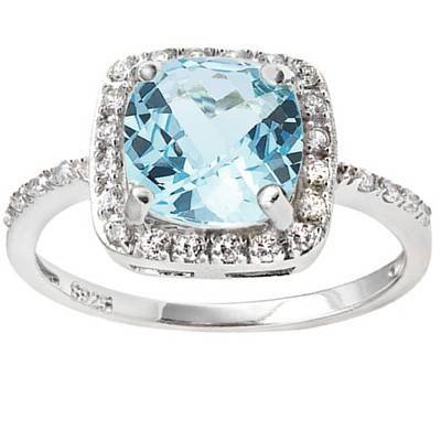 Tcushion cut sky ble topaz