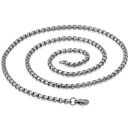 3mm, 55cm Ventian Box Link Chain with Lobster Clasp