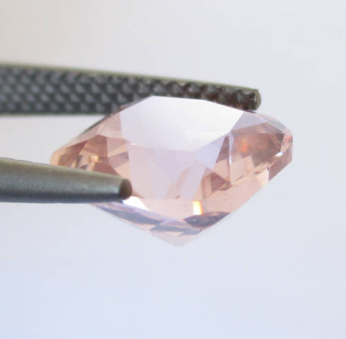 Morganite Nano (Lab Created), 8mm Cushion cut  Gem. BOBMOC8
