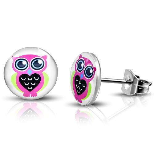 Owl stud earrings - hypoallergenic 316 stainless steel (R50 stock clearance bid or buy)