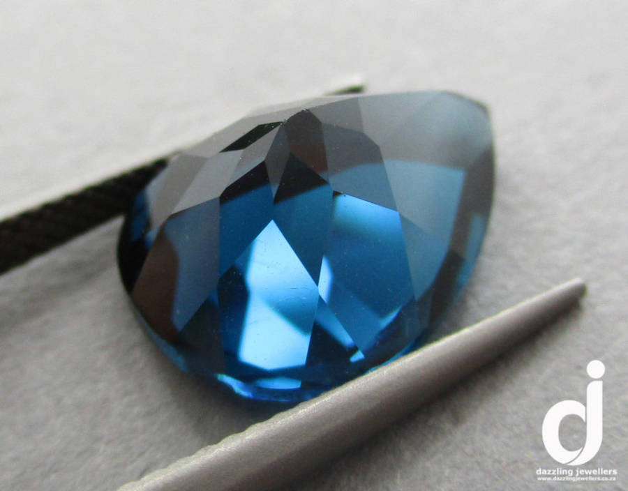 London-blue Blue Topaz. Pear. 11.30ct | 16x12mm (Retail: R6500.00+)