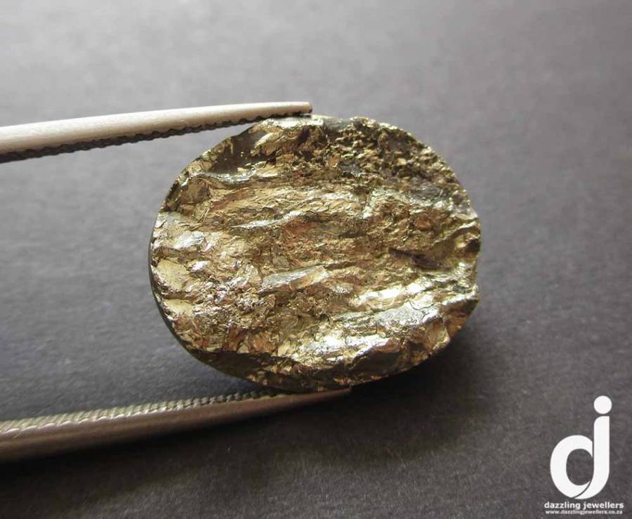 15.50ct | 17.50x14.50mm| Iron Pyrite / Fool's Gold Cabochon | Oval