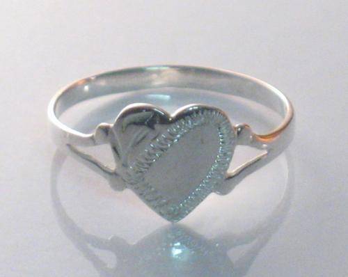 Heart Seal Ring in Sterling Silver by Dazzling Jewellers