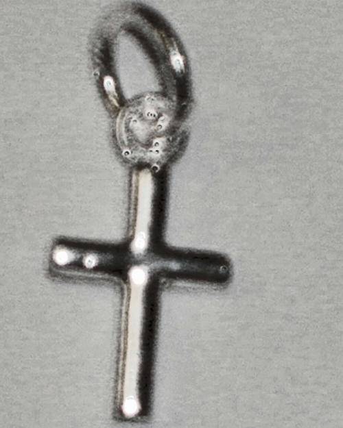 Sterling Silver Cute 10mmx5mm Cross