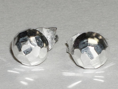 Stunning Solid Sterling Silver patterned 6mm ball stud